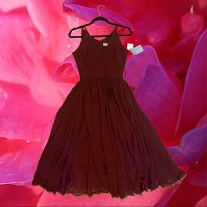 Dress the population Alicia Mixed Media Midi Dress